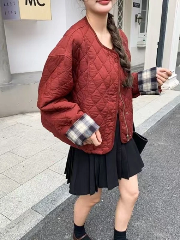 【锦衣服饰】MNF 9927圆领菱格外套