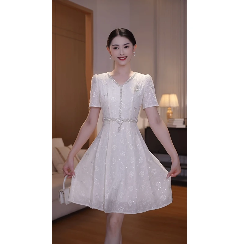 【少量现货】9613夏季新款气质收腰连衣裙