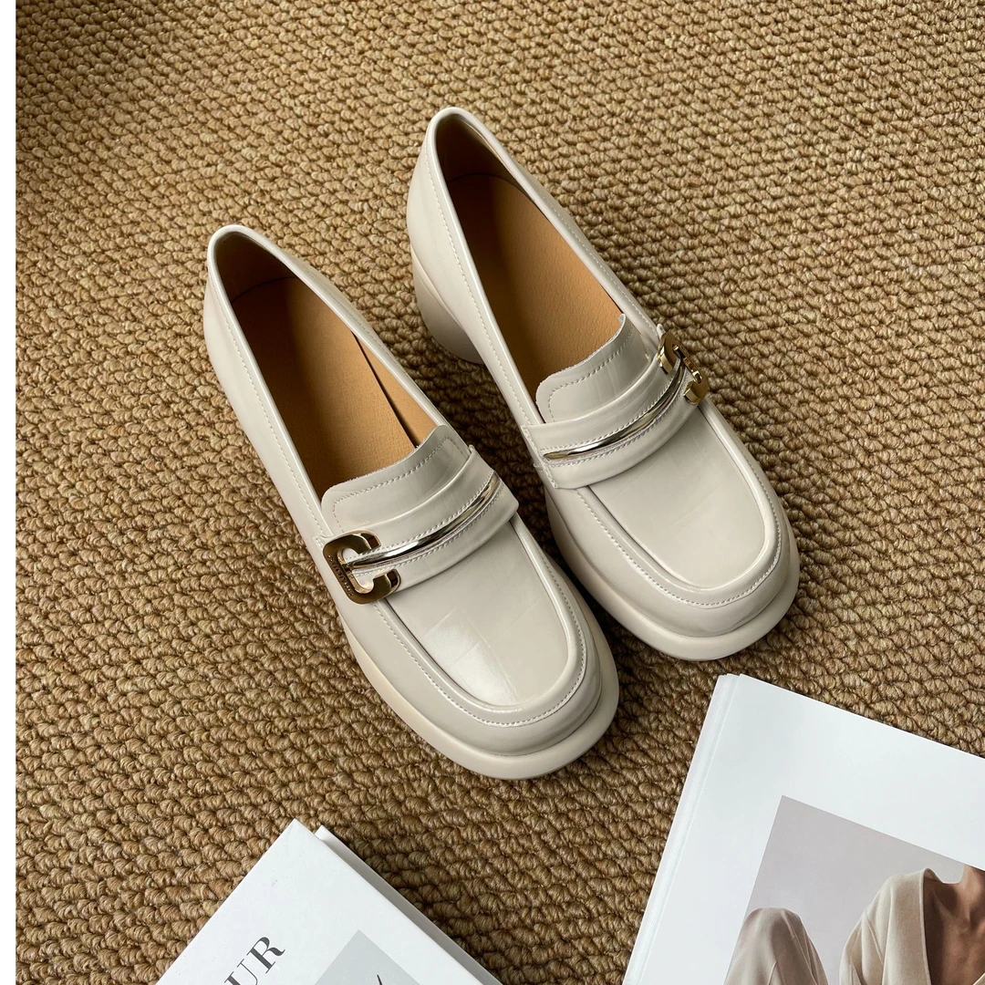 复古舒适粗跟单鞋女2025春秋新款粗跟玛丽珍时尚百搭单鞋G259