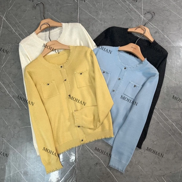 【墨涵精选】新款流苏磨毛小香风时尚百搭针织衫88265