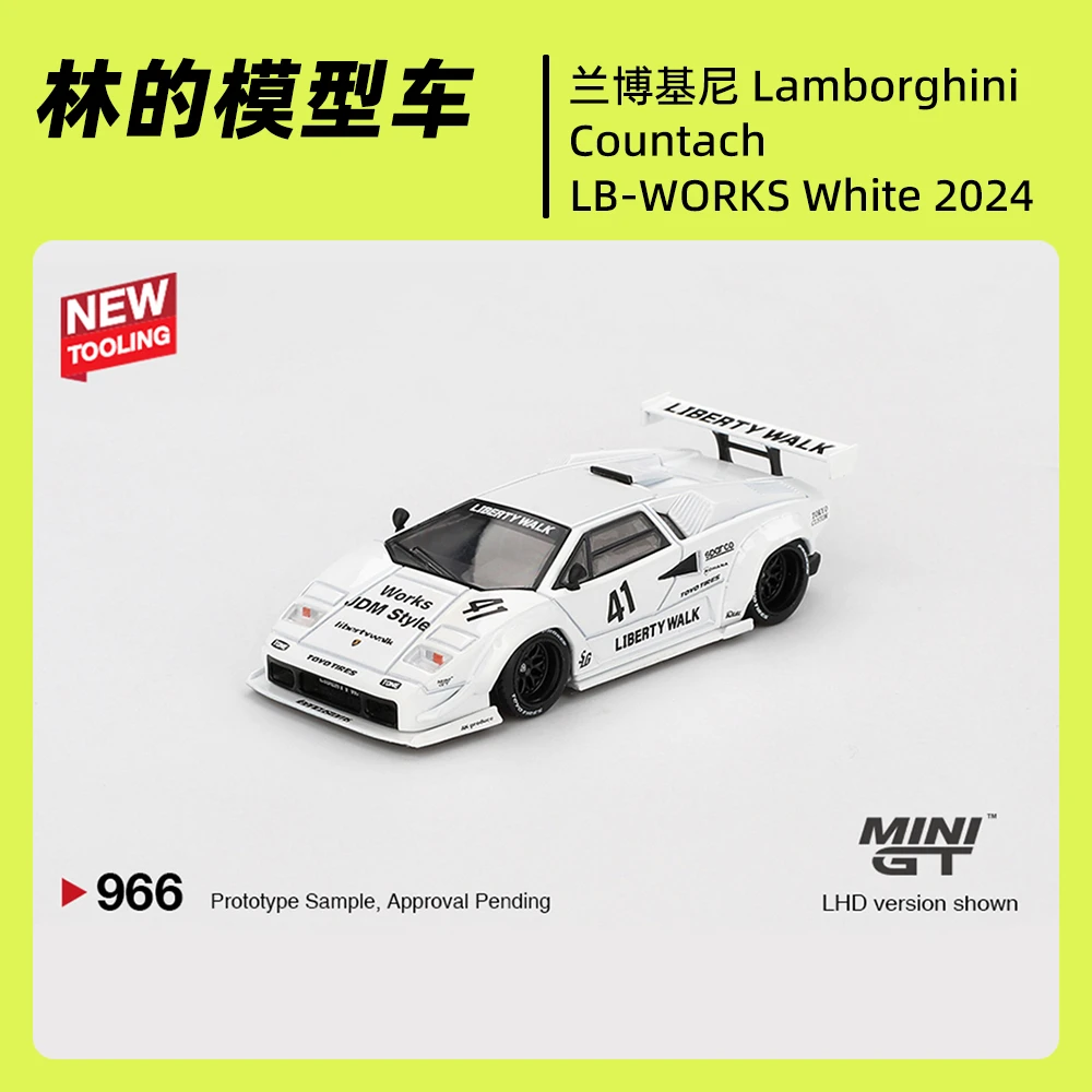 MINI GT 1:64 #966 兰博基尼 康塔什 LB-WORKS 白色 汽车模型