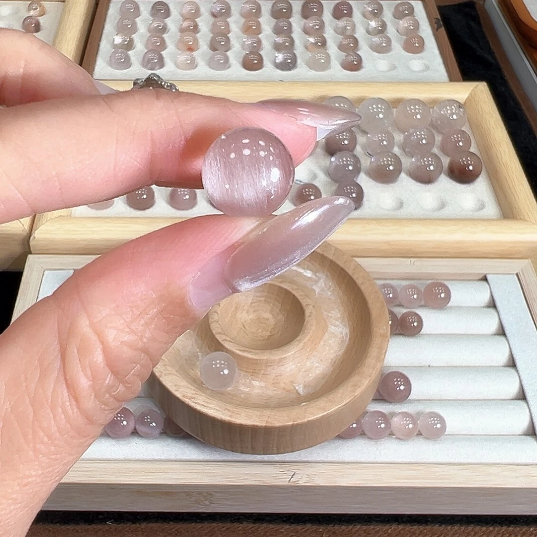 水晶手链未镶嵌青*。12m粉猫