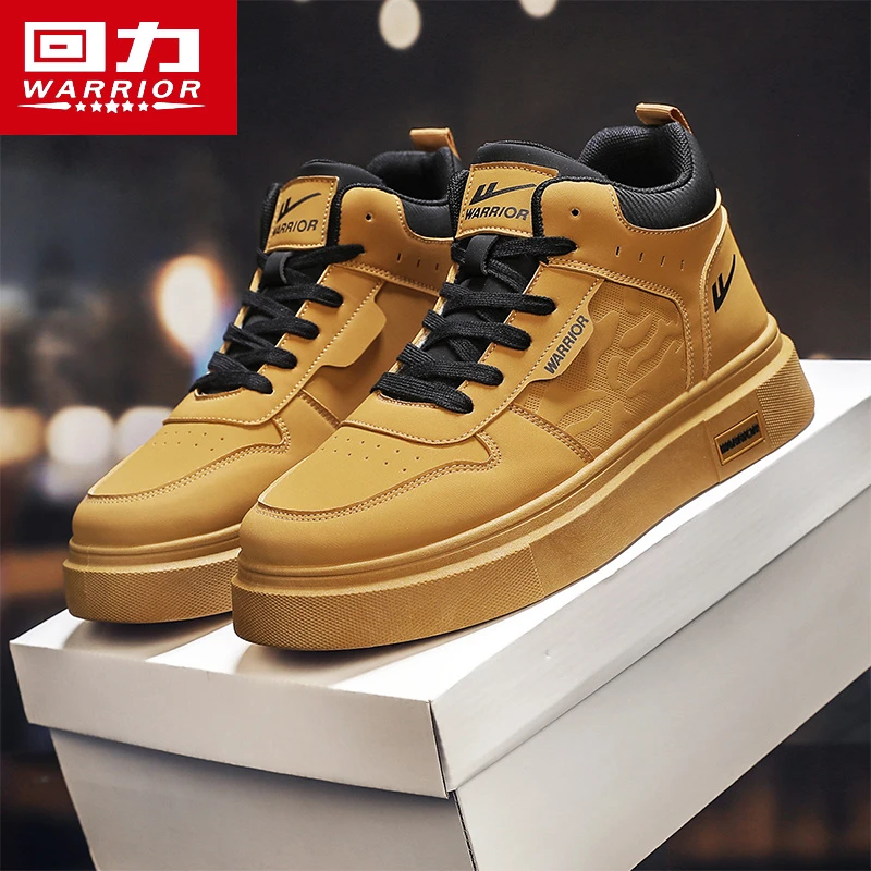 Warrior/回力秋冬新款户外防水高帮工装鞋休闲运动潮流百搭男鞋