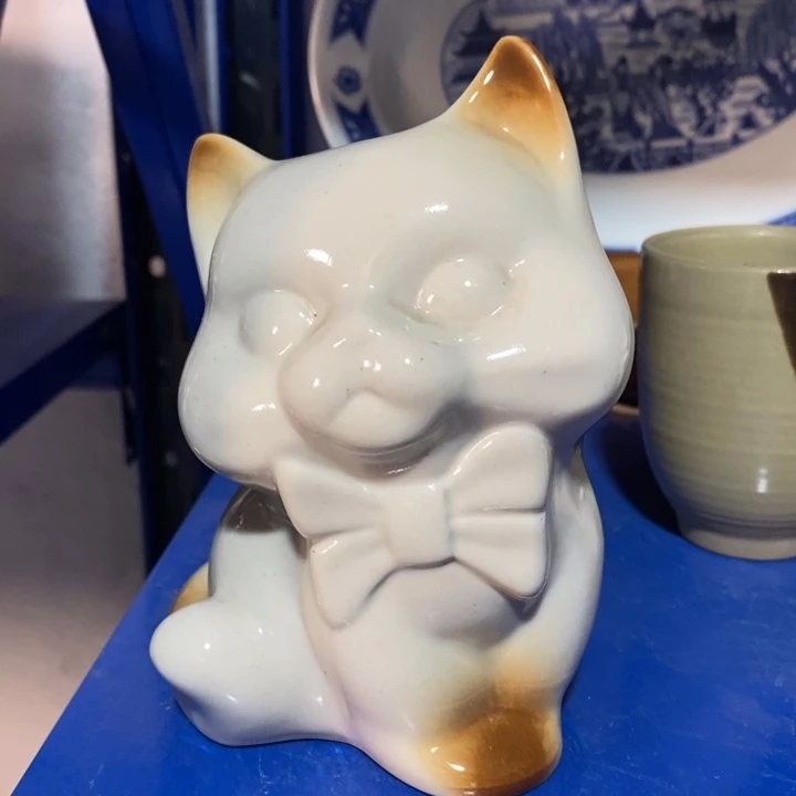 瓷片磁州窑研究所猫咪摆件