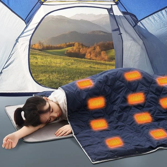 畅意游 露营电热毯加热野餐垫 加绒可拼接野餐垫 户外露营睡垫