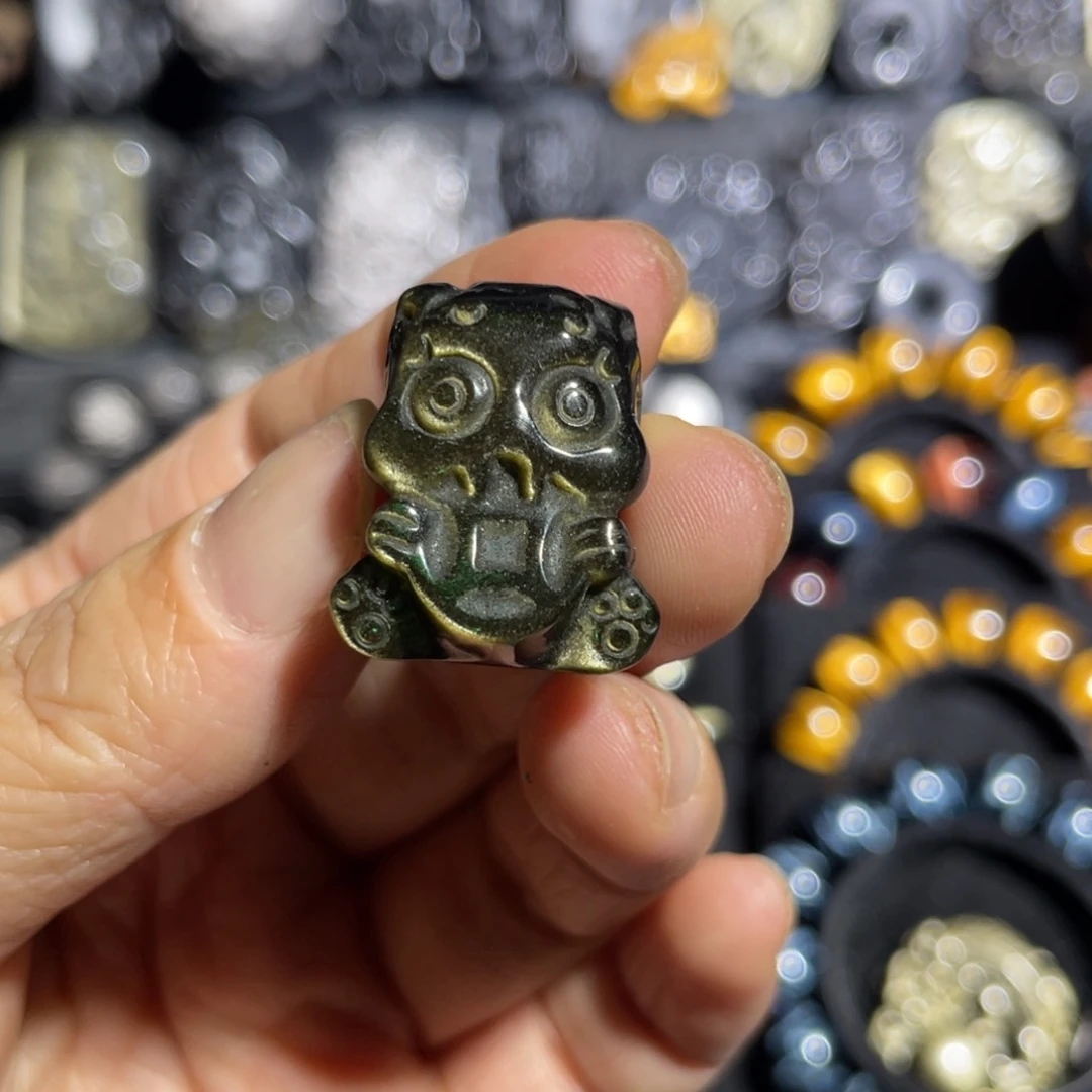 黑曜岩未镶嵌吊坠(赠链)陈**?