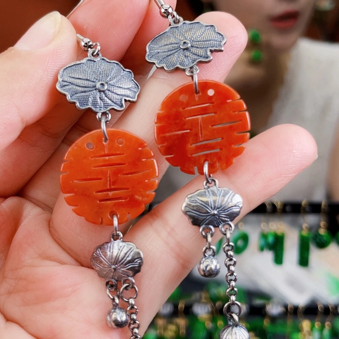 翡翠未镶嵌耳饰饰品