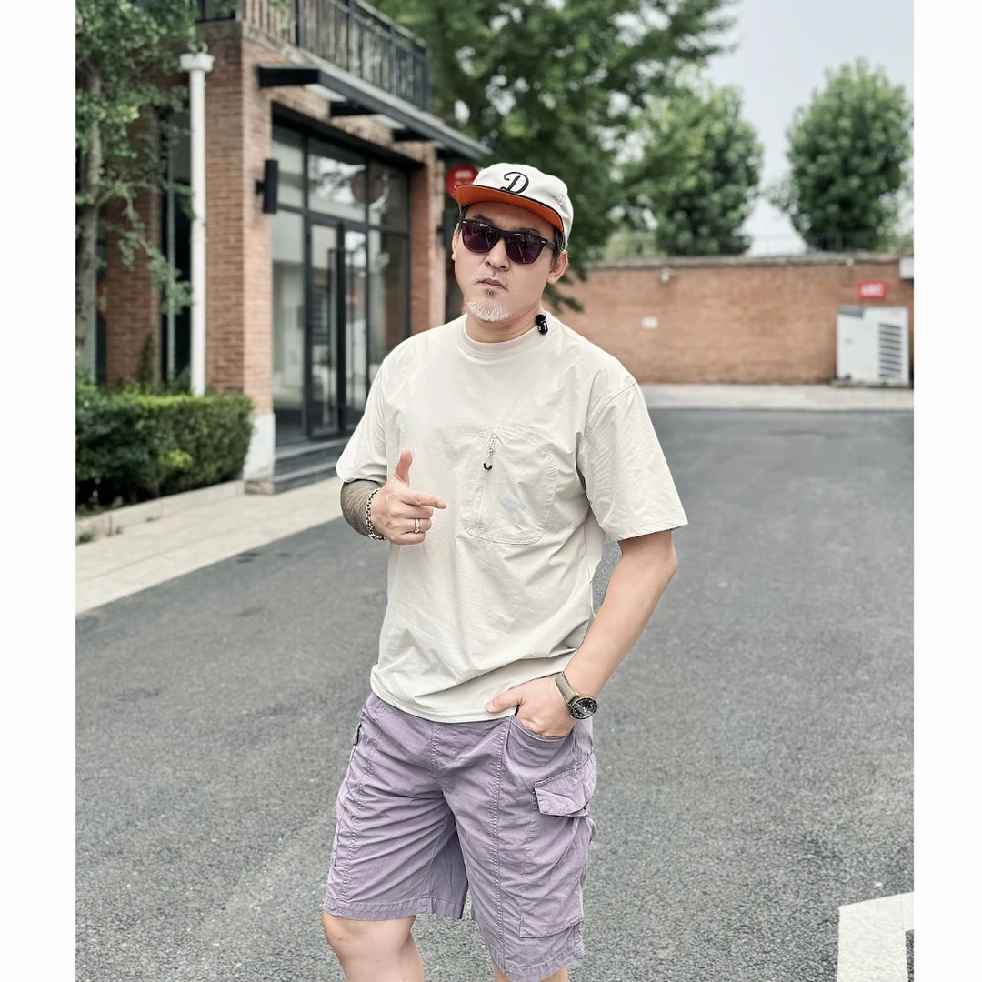 【薄款】户外山系速干运动休闲贴布口袋短袖T恤1319