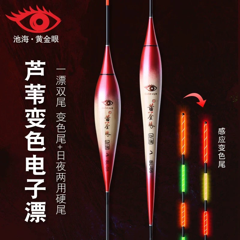 黄金眼咬钩变色日夜两用硬尾浮漂旗舰正品感应电子夜光漂醒目灵敏