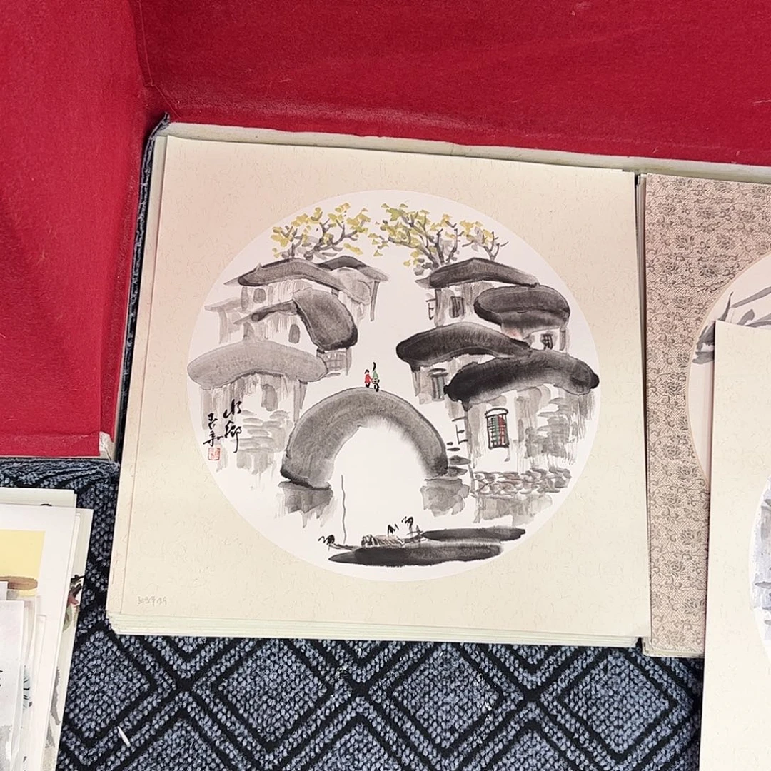国画孙玉华老师三尺斗方卡纸山水奇