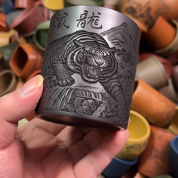 紫砂茶杯全手工紫砂主人杯