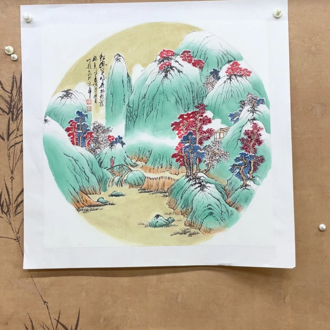 国画手绘国画，精品斗方