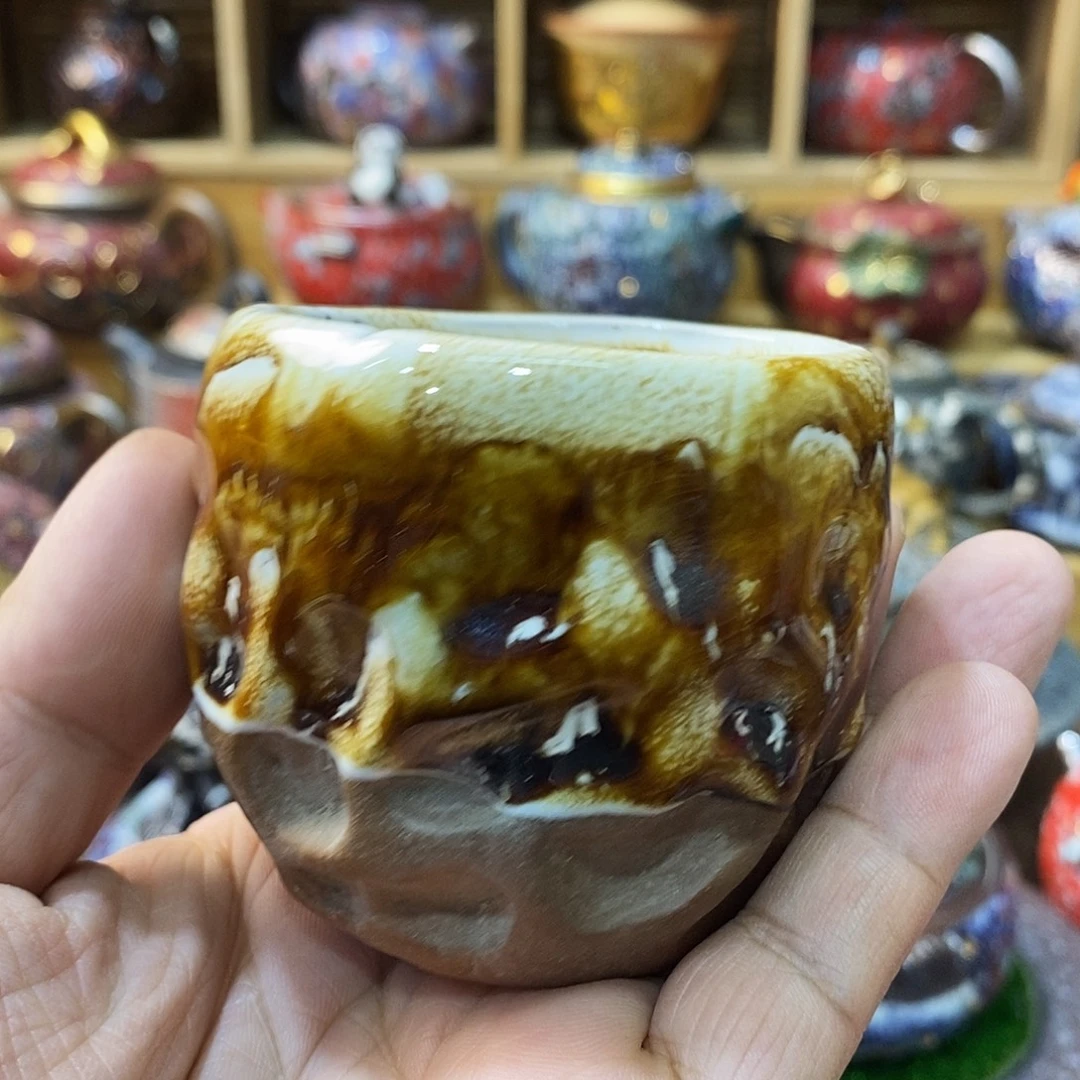 粗陶志野柴烧茶器