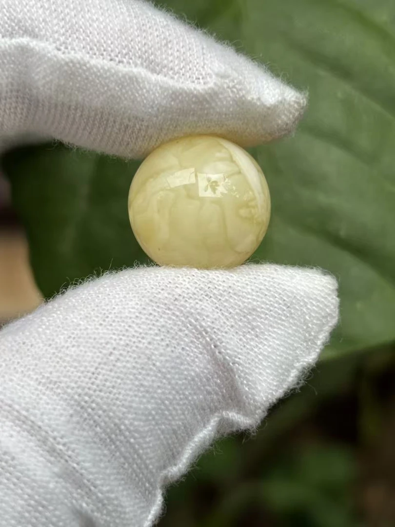 1917天然蜜蜡琥珀圆珠15mm