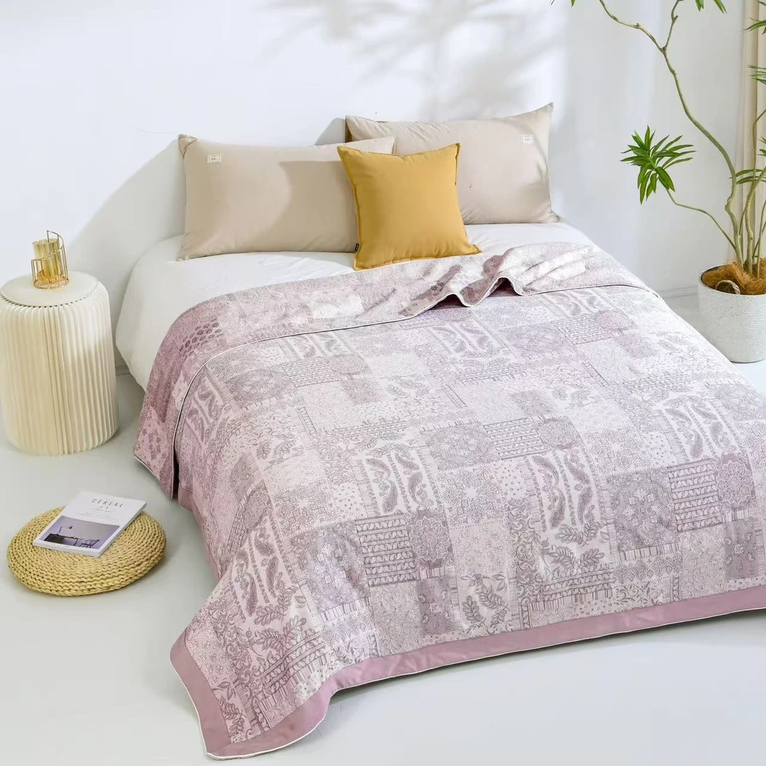 【浅絮-订制款】精品四季汉麻轻奢艺术版多功能床盖毯