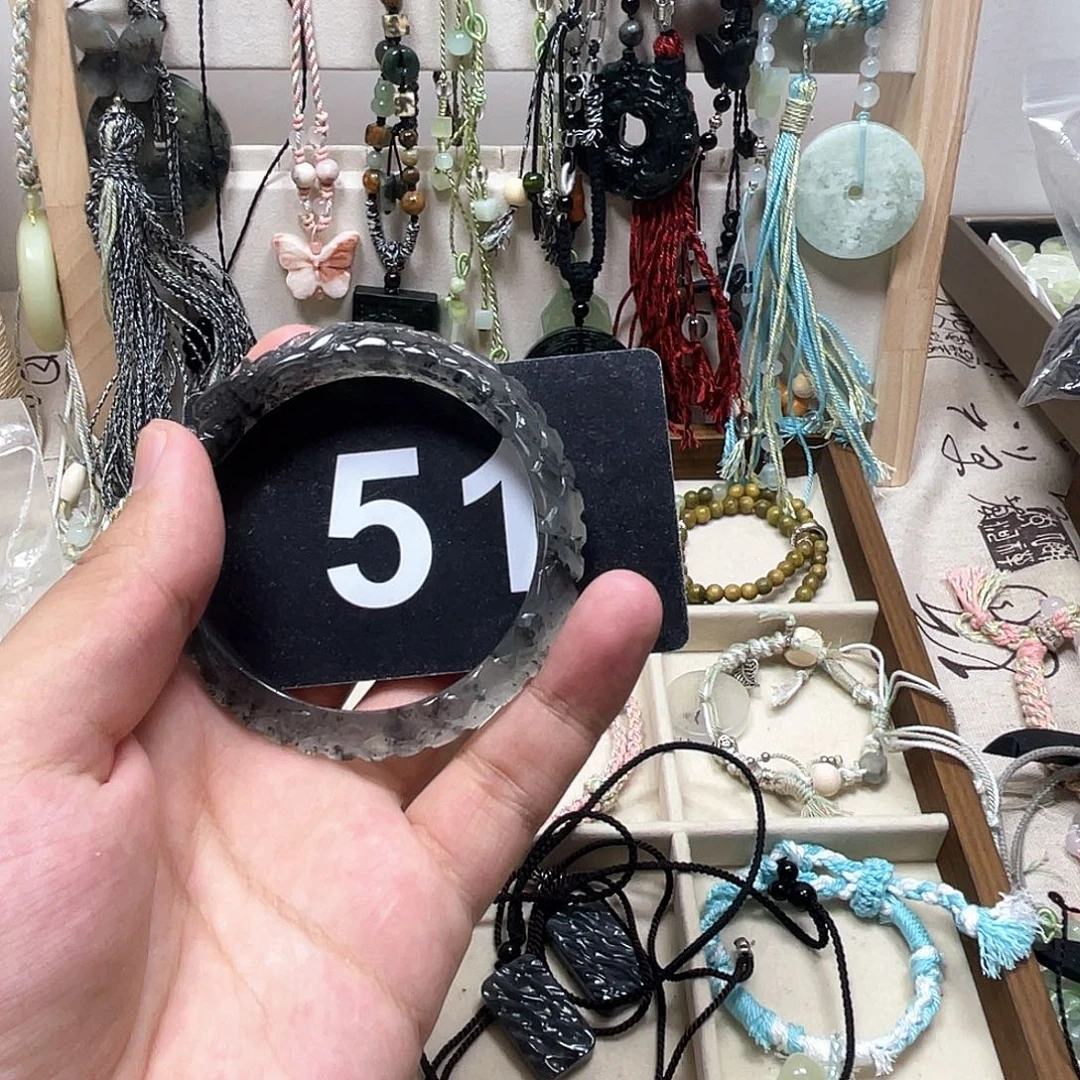 -***.蛇纹石玉合金颈饰