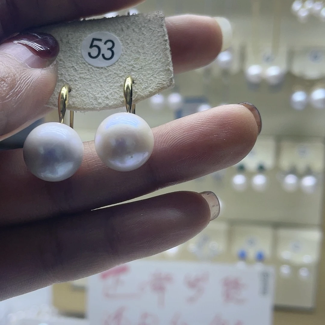 淡水珍珠耳饰银S925镶嵌