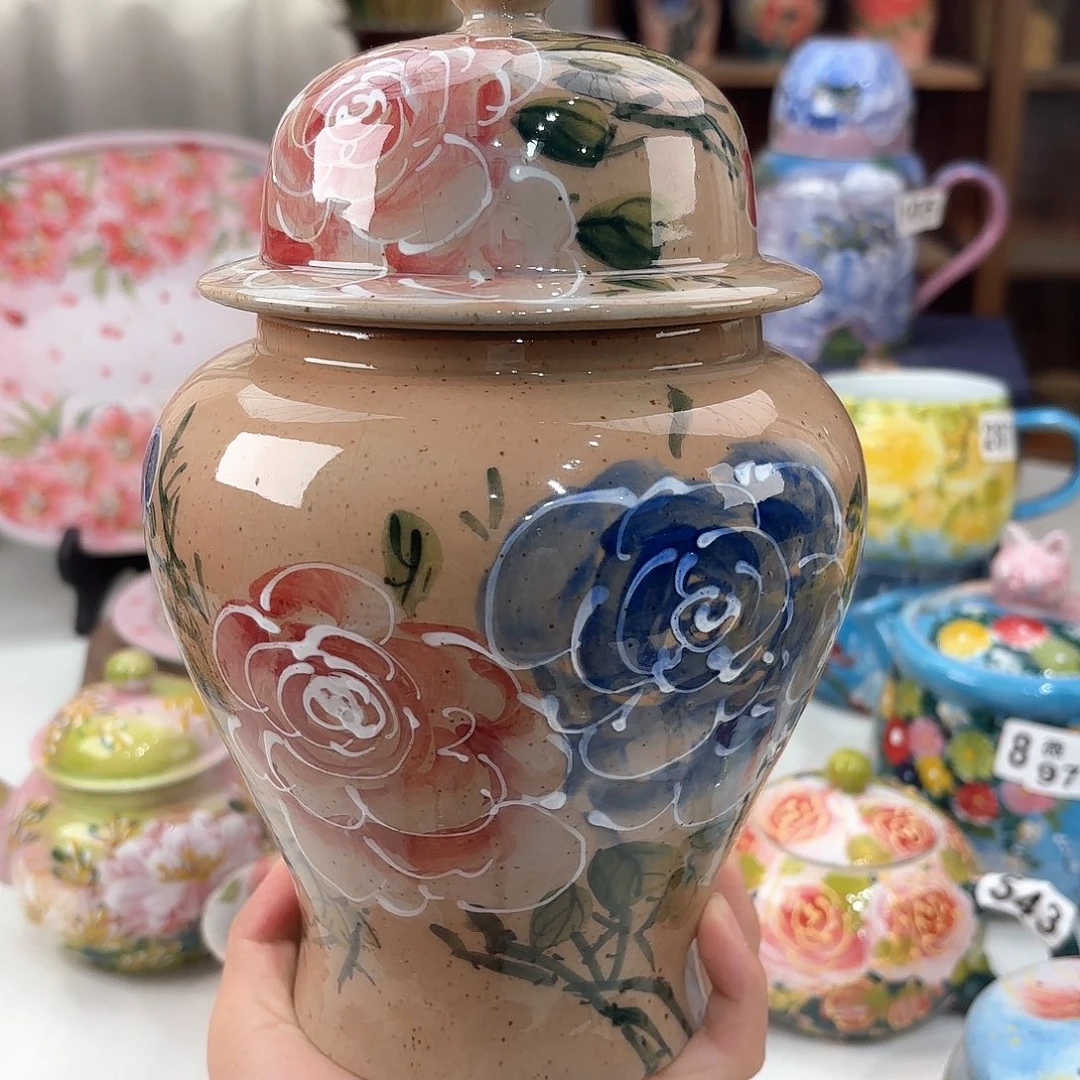 景德镇手绘高温釉下彩陶瓷茶具