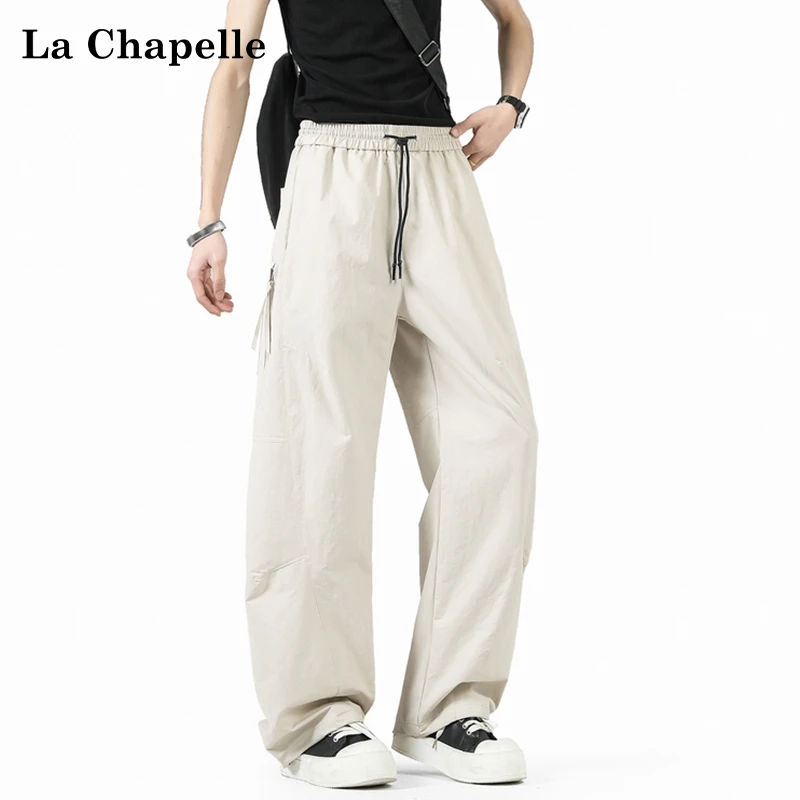 La Chapelle/拉夏贝尔美式工装弯刀裤男女同款夏季薄款宽松休闲裤