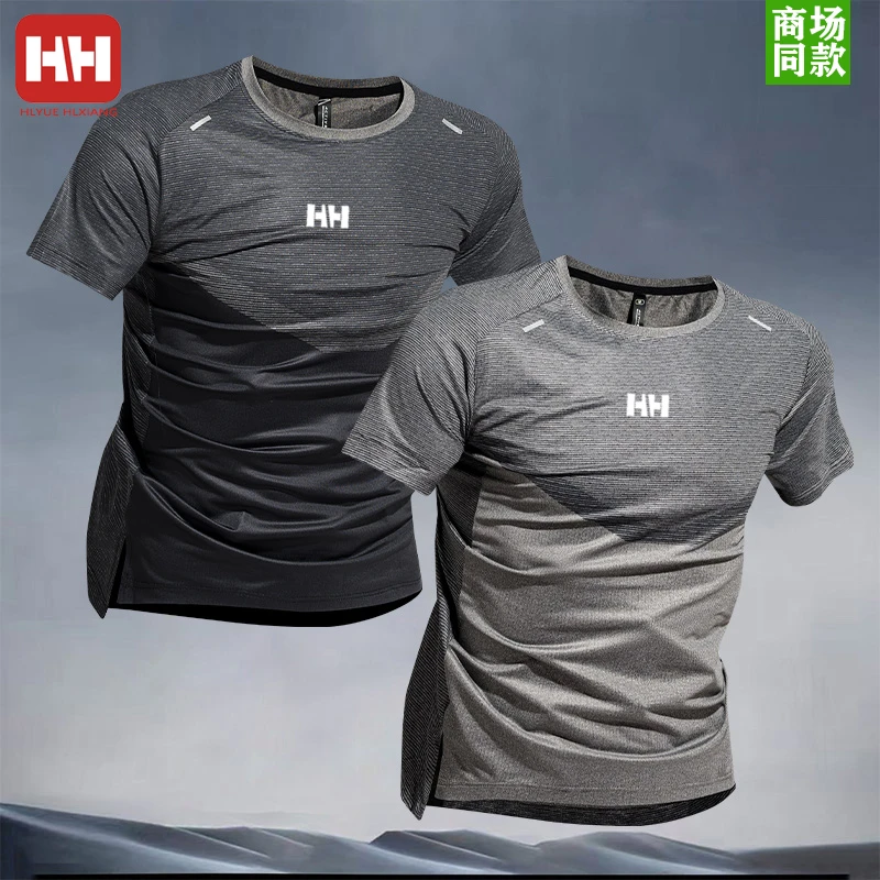 【GT】【一折专区】HH挪威海丽健身夏季短袖T恤男休闲跑步透气速干T恤
