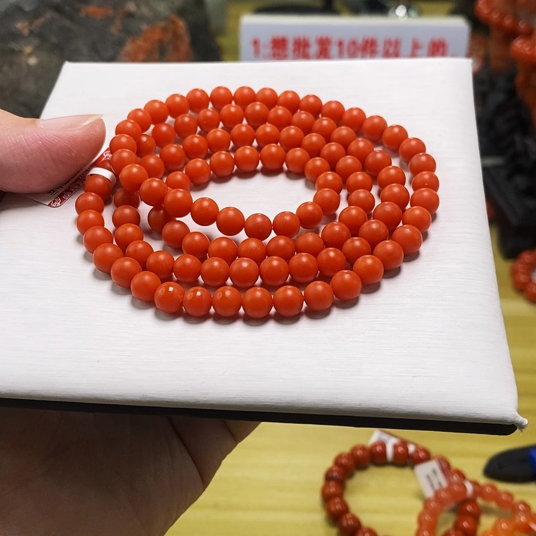 南红玛瑙未镶嵌手链
