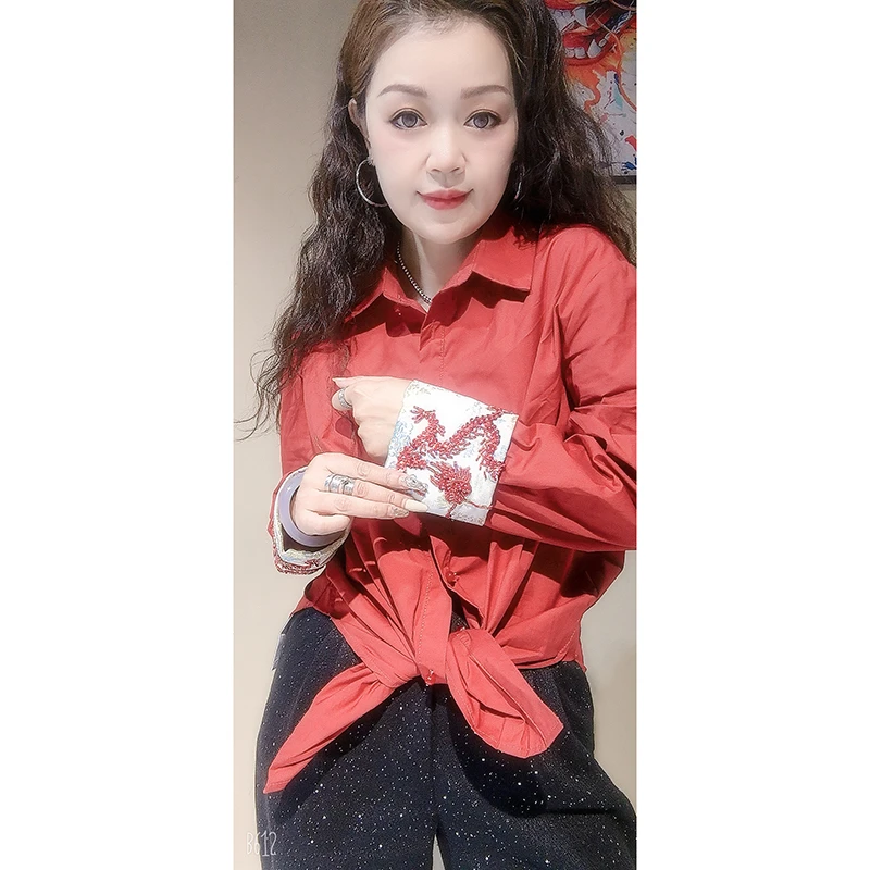 LMY 甜甜家重工刺绣国风衬衫 #2408