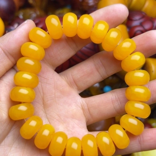 琥珀未镶嵌手链蜜蜡