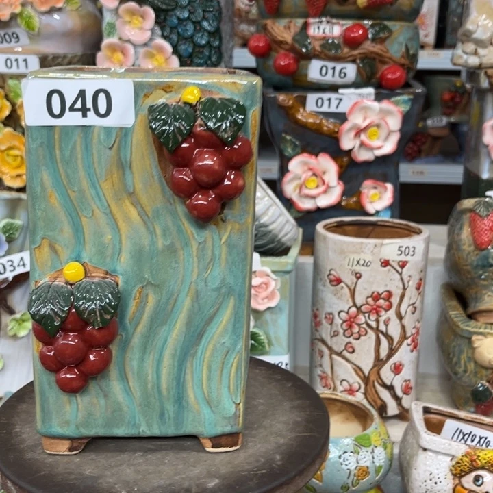 紫砂花盆粗陶材质多肉花盆