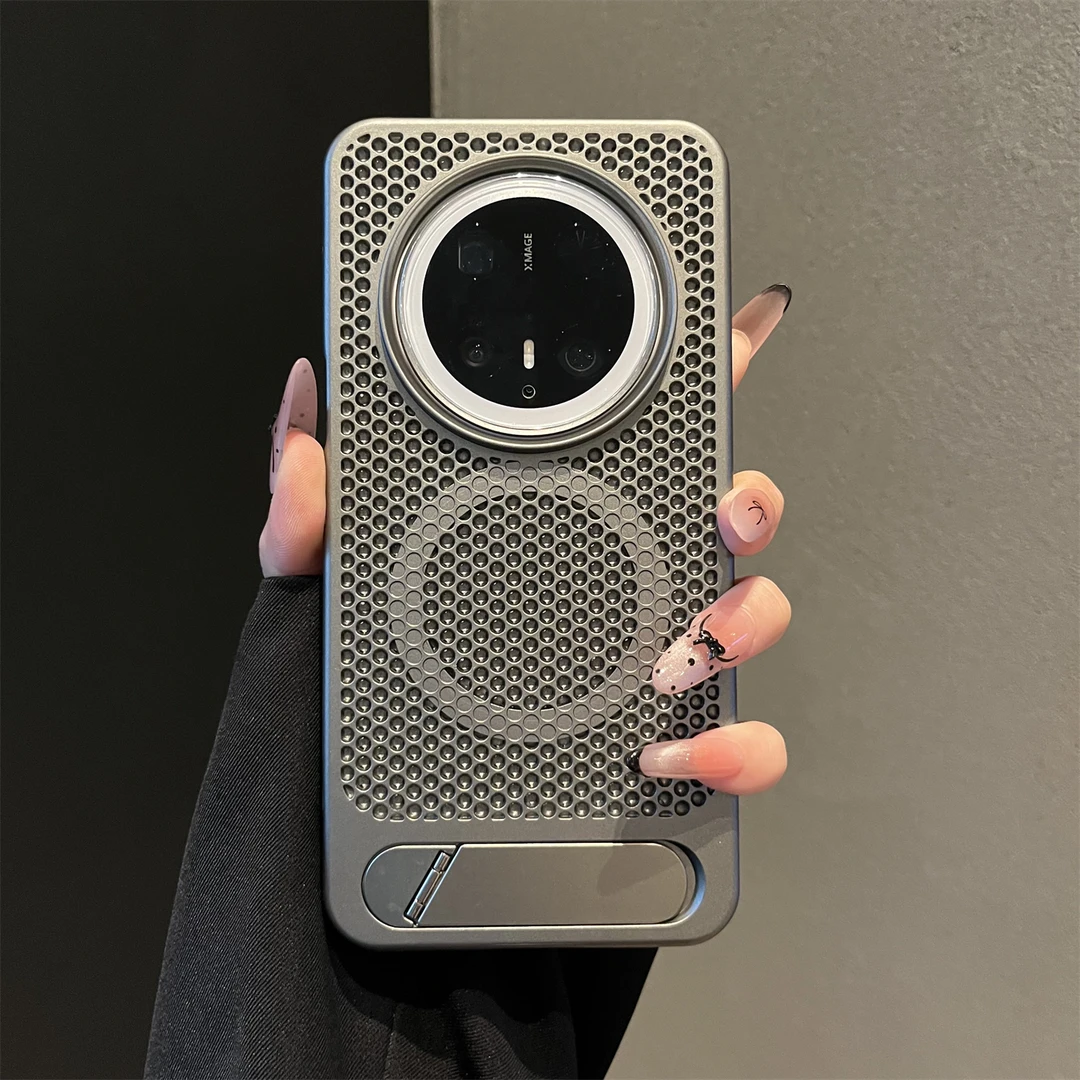 磁吸蜂窝散热隐形支架适用华为mate70pro+手机壳高档硬壳pura70