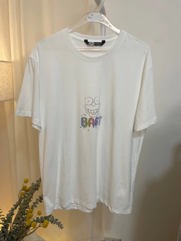 辛～夏季薄款白色卡通新款T恤情侣款