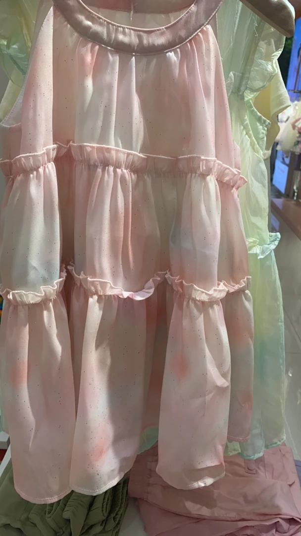 女小童渐变洋气雪纺连衣裙