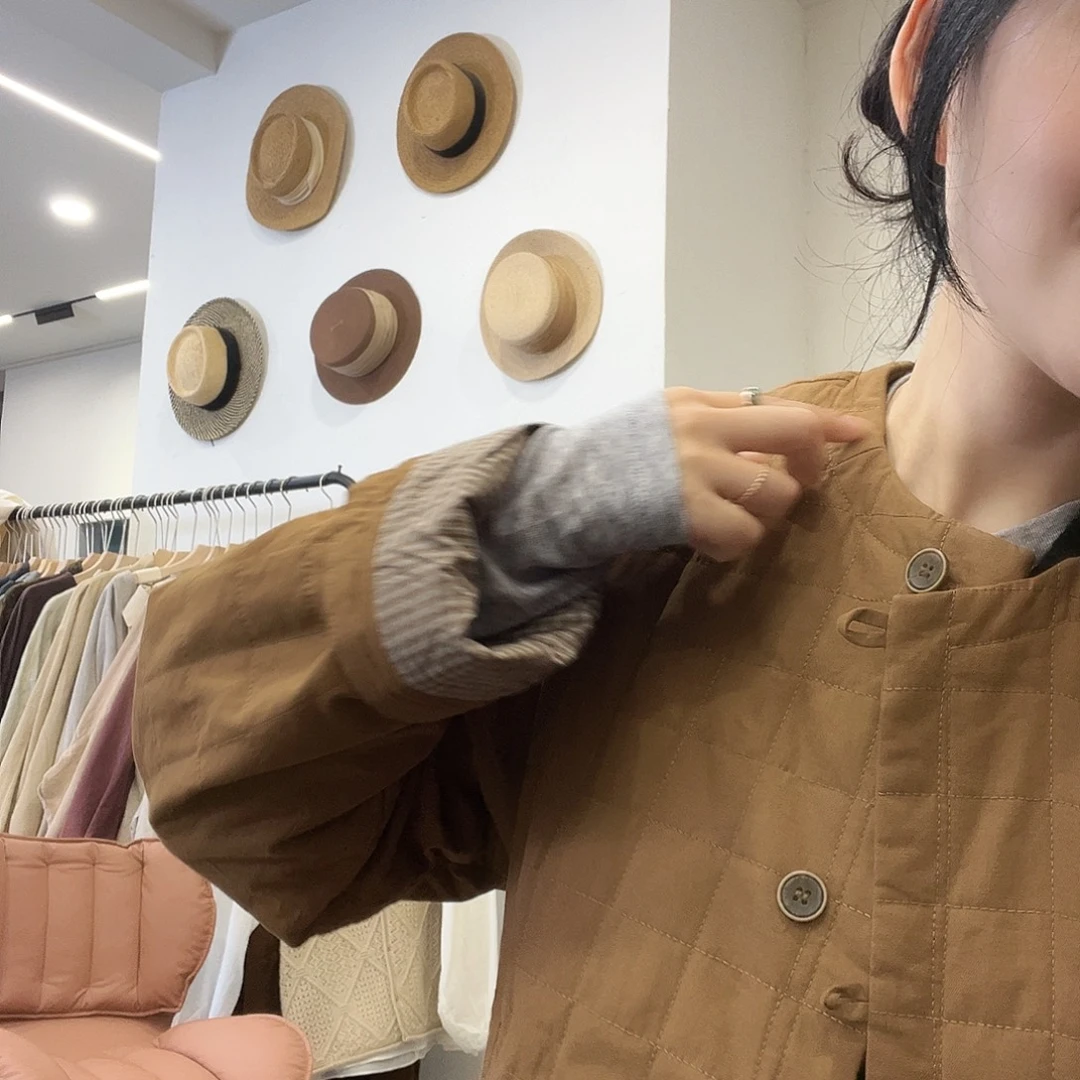 日系棉麻加棉外套