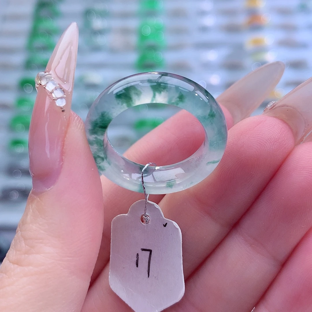 翡翠未镶嵌戒指天然