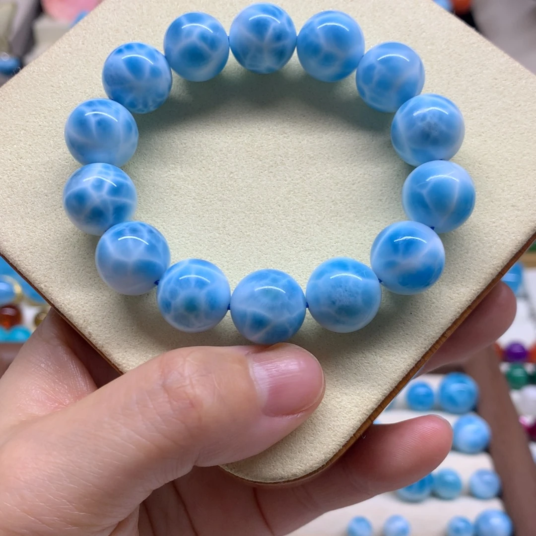 针钠钙石（海纹石）未镶嵌手链13mm