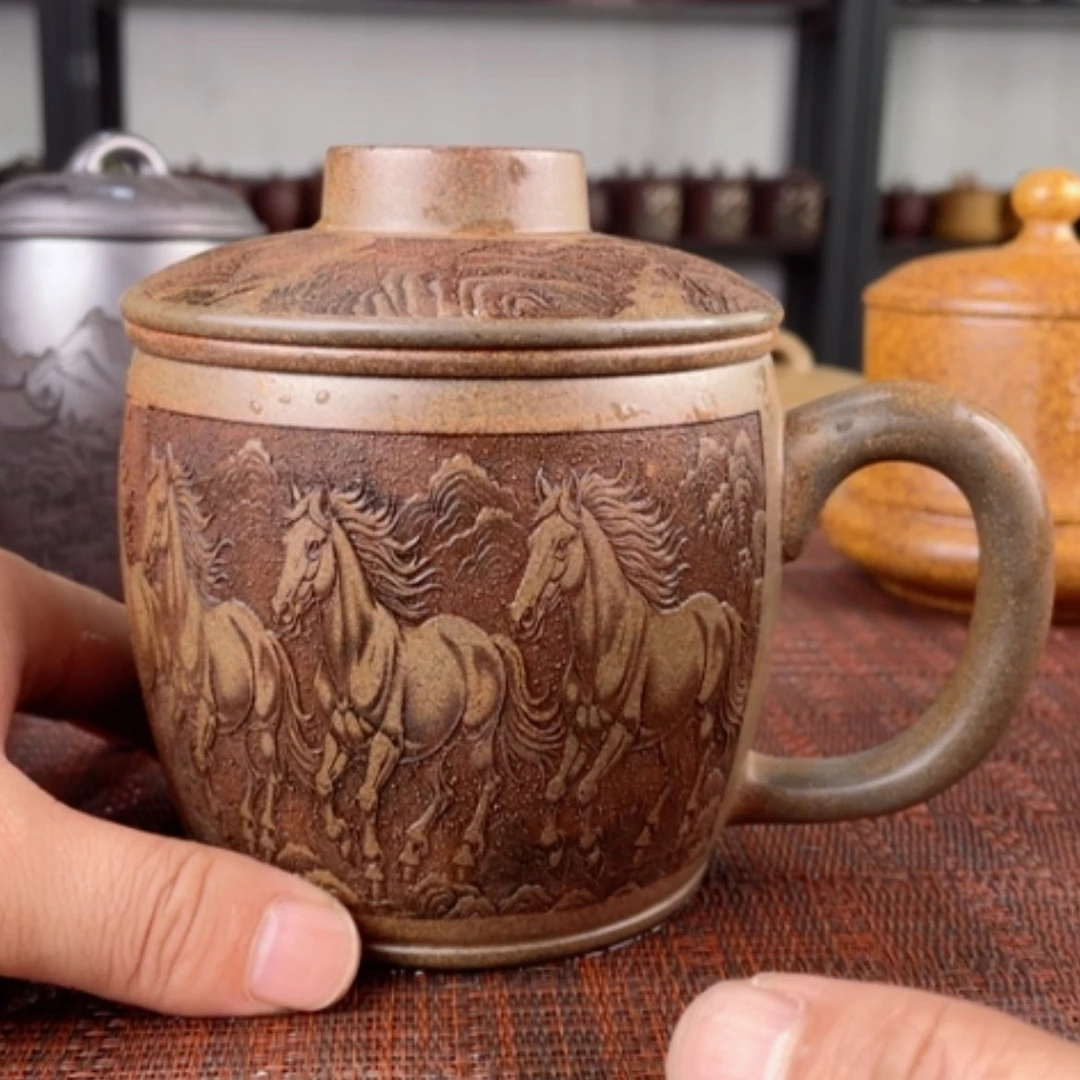 【闪购商品】茶杯紫砂宜兴原矿紫砂盖杯