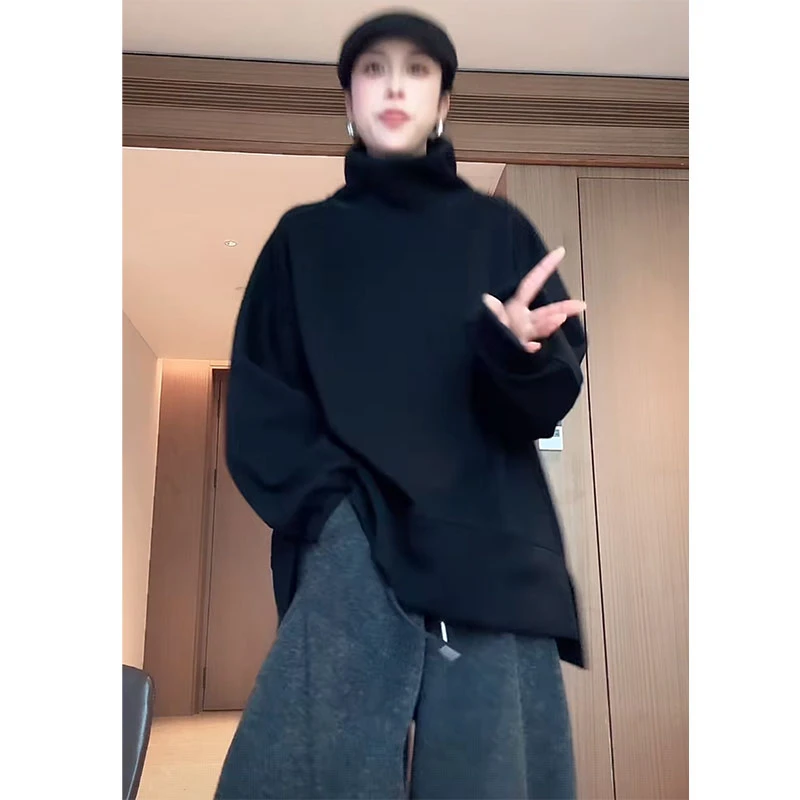 ZUOXIAOQI斗篷不规则加绒加厚卫衣41（前衣长68-70/后长77-79）