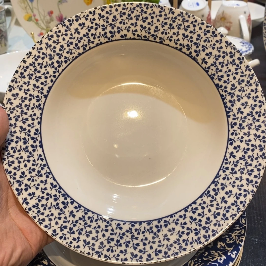 瓷微瑕三叶草草帽盘