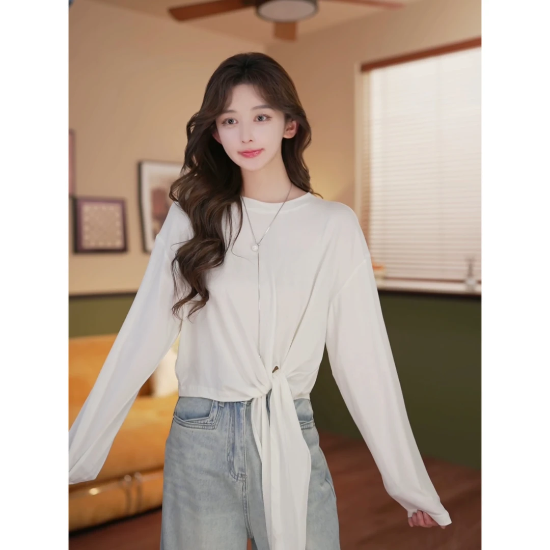 余紫绮【山春早纪】春季新款T恤女宽松显瘦上衣ZW2023299