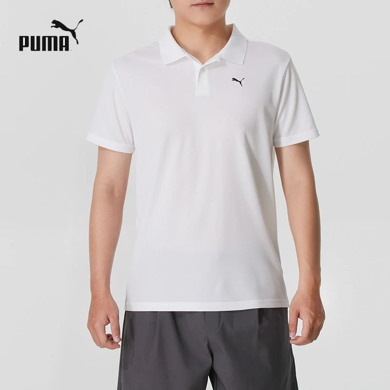 PUMA彪马翻领短袖男2025夏季新款运动服白色休闲POLO衫T恤528699