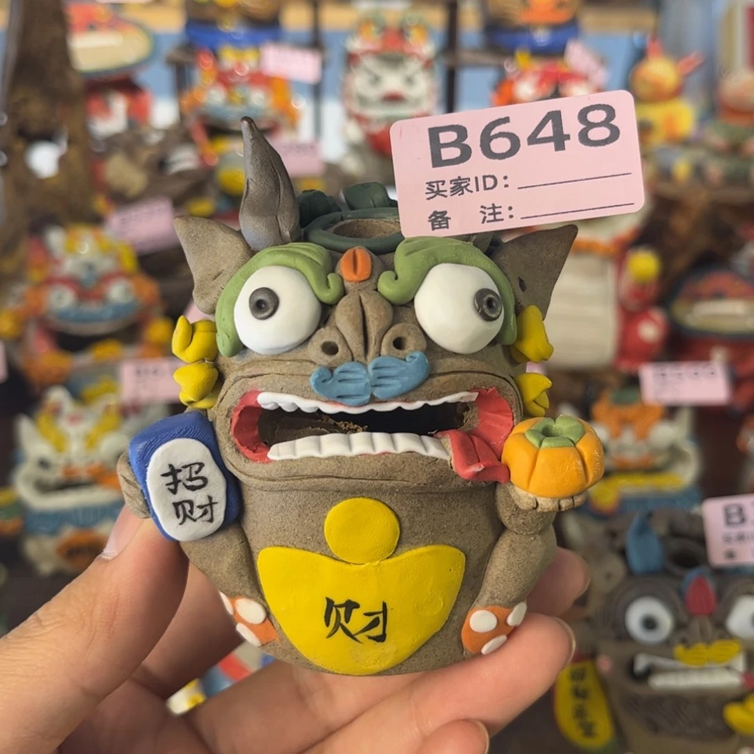 泥塑戳手工茶宠摆件