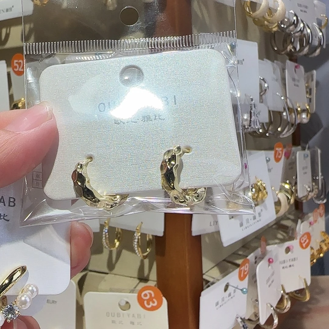 锆石纯铜合金金色耳扣