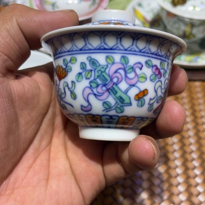 纯手绘精品盖碗杯