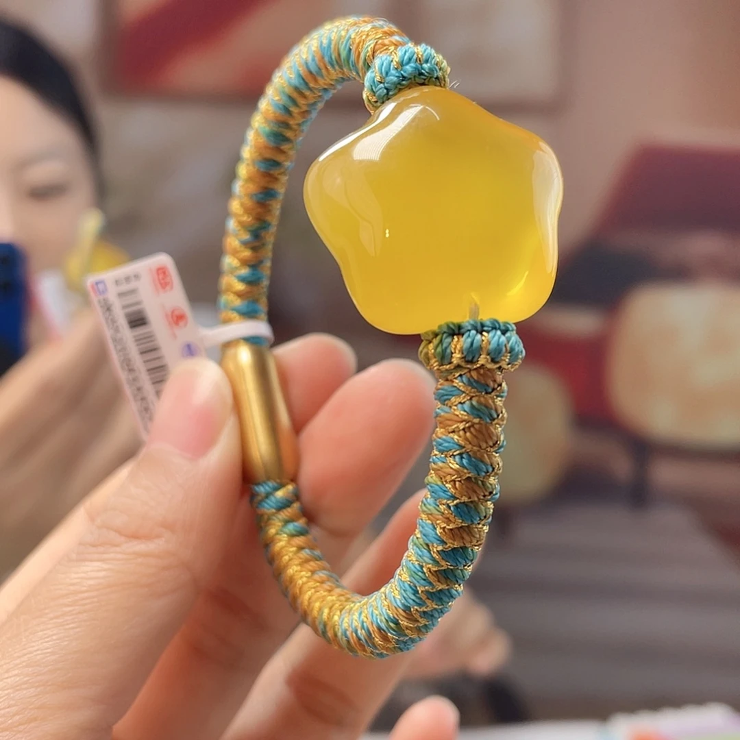 蜜蜡未镶嵌裸石蜜蜡手链