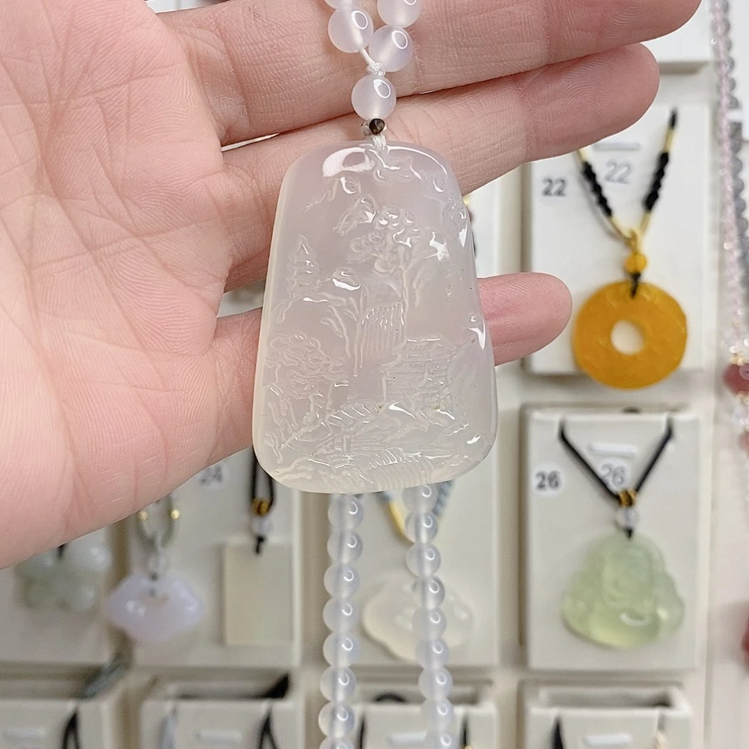 玛瑙/玉髓颈饰未镶嵌菠*包