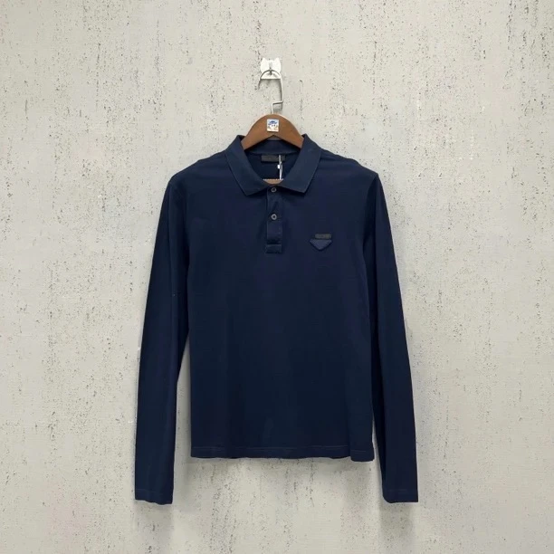 99新 Prada/普拉达 三角标 POLO领  T恤卫衣 L码 B0238
