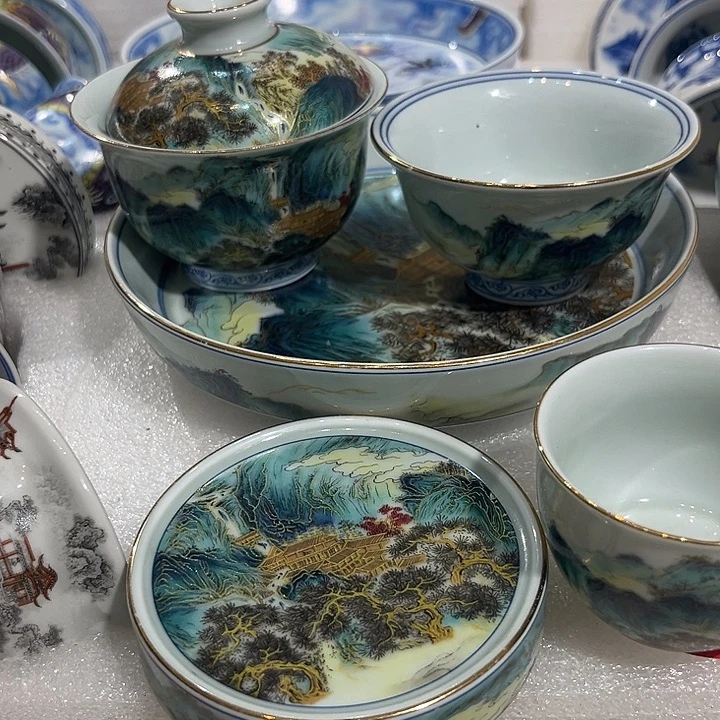 赤***赤金山水3件套特价包邮