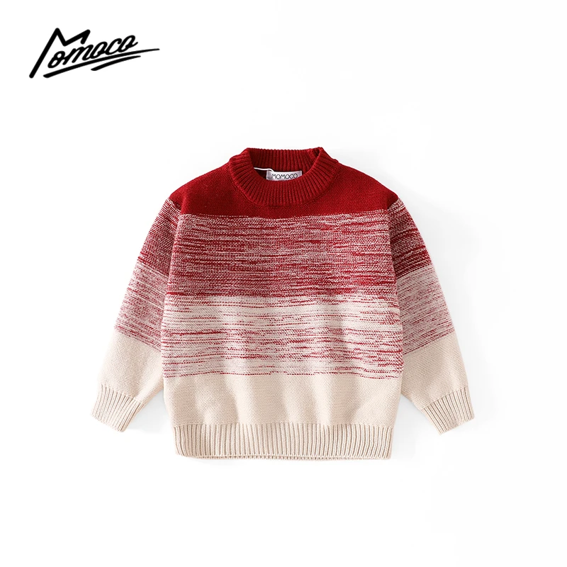 MOMOCO冬季新款男童渐变时尚套头毛衣75430230101