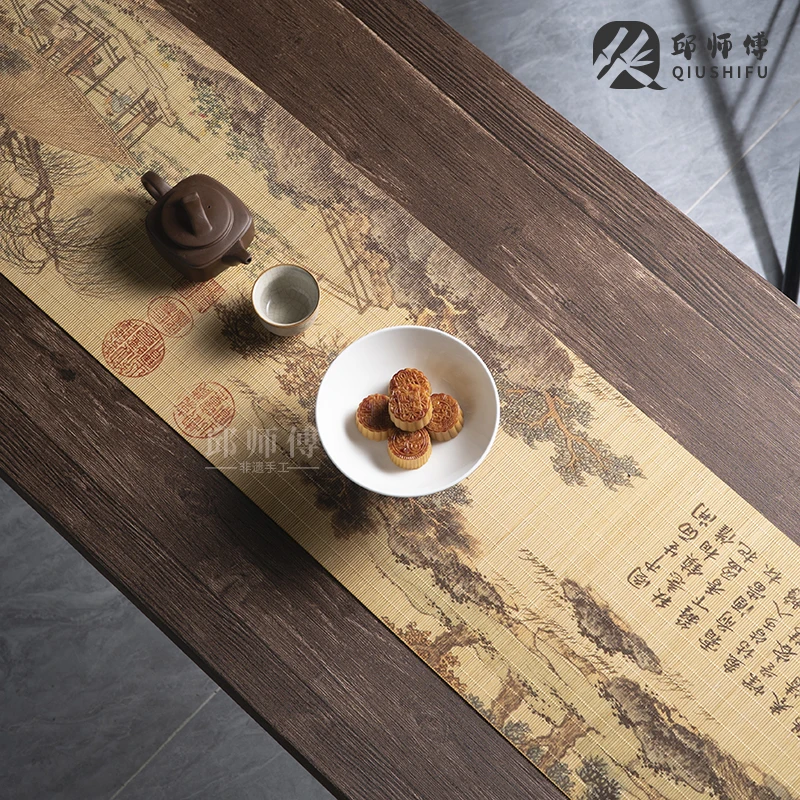 CX013手工编织竹丝茶席