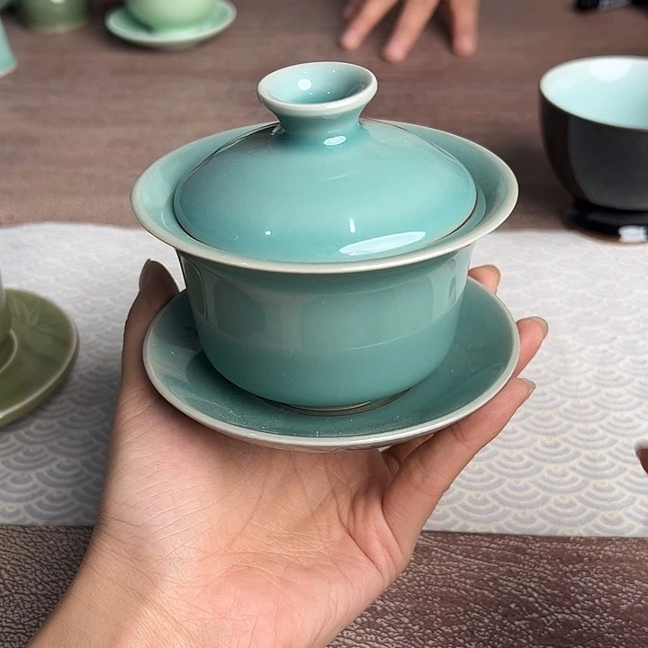 龙泉云间青瓷小米茶器