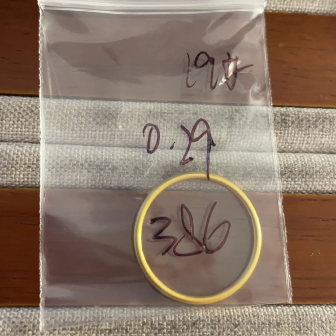 克重0.29 19号 素圈戒指 足金999